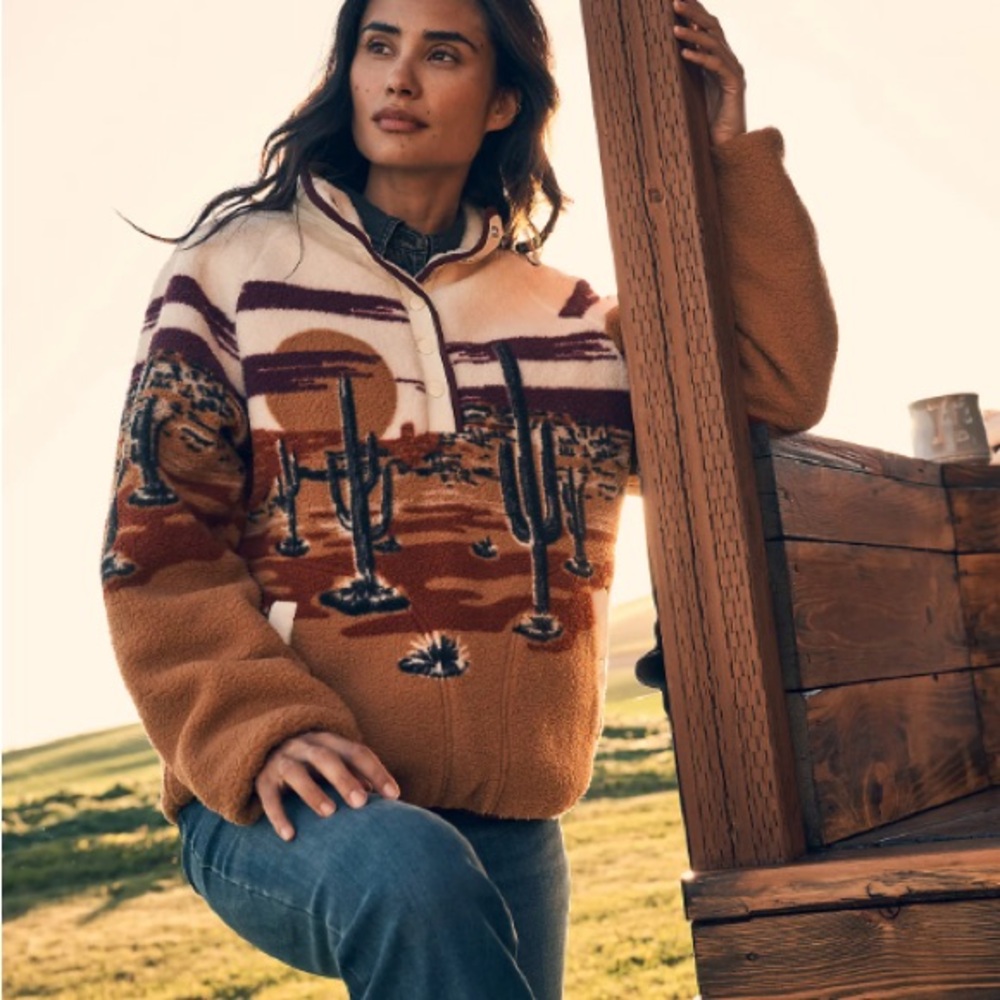 WRANGLER RETRO® | HALF-SNAP SHERPA PULLOVER, NWT